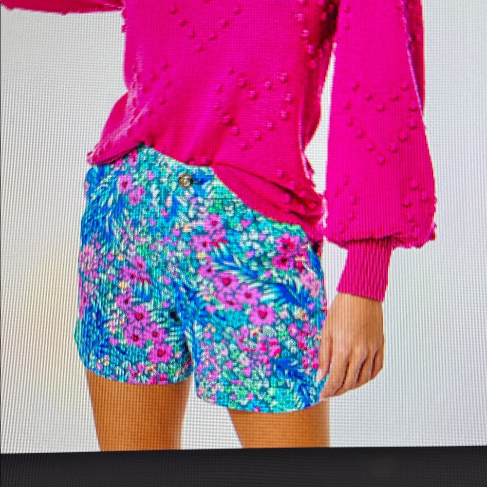 Lilly Pulitzer Pink and Blue Floral Women's Shorts